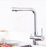 Copper Tube Kitchen Hot and Cold Wash Basin Rotating Faucet