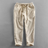 Men's Fashion, Simple and Versatile, Linen Solid Color Casual Pants