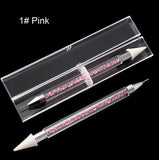 Dual-ended Nail Dotting Pen, Diamond Painting Pen, Crystal Beads Handle, Rhinestone Studs Picker Wax Pencil Manicure