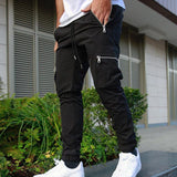 Men's Zippered Multi-pocket Trousers