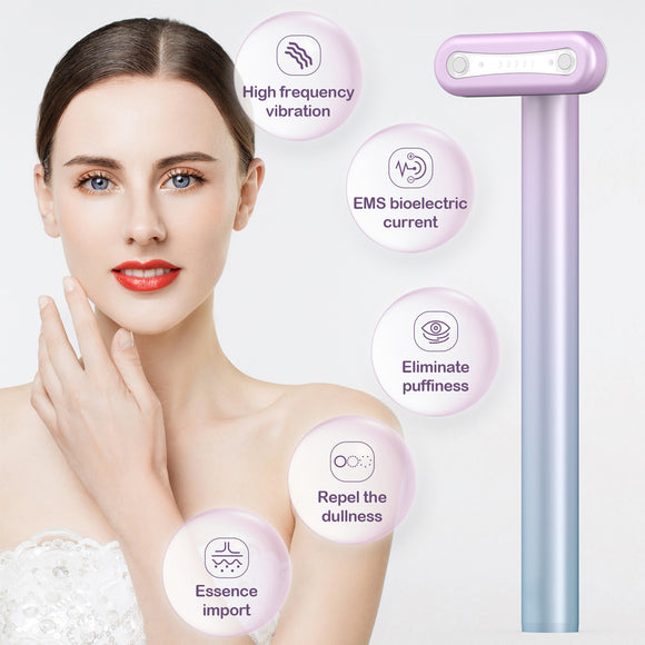 Wand Skin Care EMS Micro-current Introduction Rotatable Vibration Face and Neck Massager