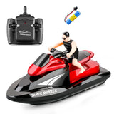 2.4G Remote Control Motorboat Water Speedboat Yacht Airship, Electric Children's RC Boat Toy