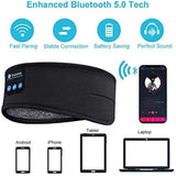 Wireless Bluetooth Sleeping Headband, Thin Soft Elastic Music Earphones, Eye Masks for Side Sleepers or Sporties