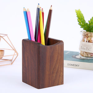 Wooden Pen Holder, Creative Office Supplies Desktop