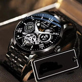 Fashion Jewelry Hollow Men's Watch, Waterproof Luminous Calendar