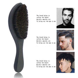 Men's Hair Straightening Beard Beech Wood Handle Oil Head Brush