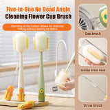 Multi-purpose Five-in-one Cup Washing Device, Household Multifunctional Cup Brush Water Insulation Cup Brush Milk Bottle, Kitchen Gadgets