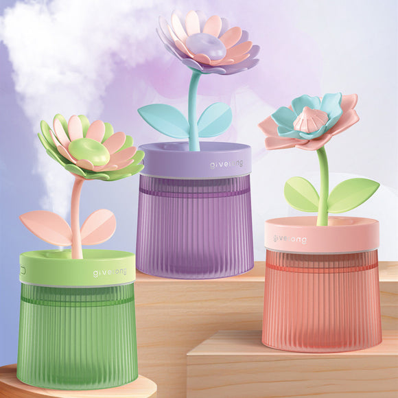 Flower Small Night Lamp USB Air Humidifier