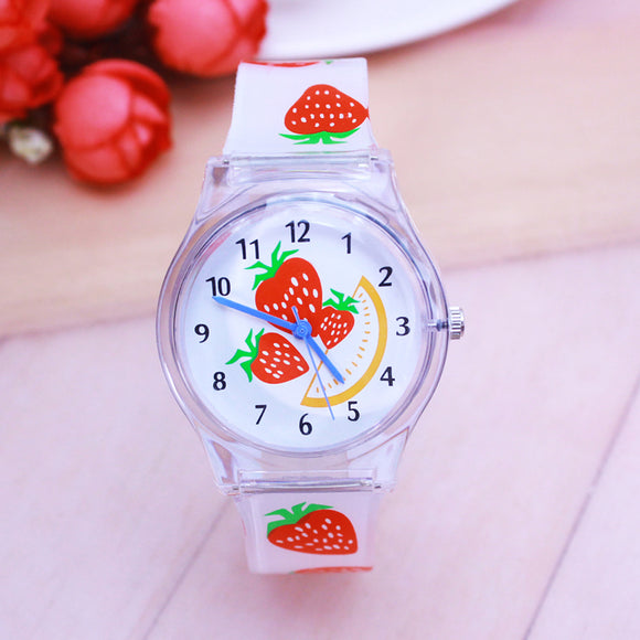 Male and Female, Students' Children Jelly Transparent Watch