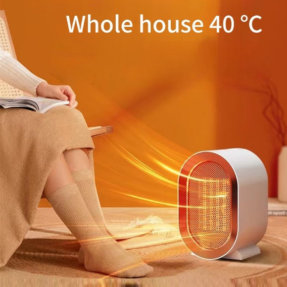 Desktop Electric Heater, Mini Portable Fan Heater, 220V PTC Ceramic Heating Warm Air Blower, Home Office Warmer Machine