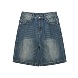 American Style Retro Washed Loose, All-match Casual Denim Shorts