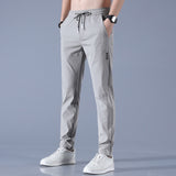 Summer Ice Silk Men's Stretch, Breathable Straight Sports Trousers