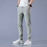 Summer Ice Silk Men's Stretch, Breathable Straight Sports Trousers