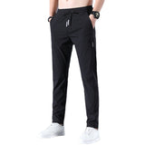 Summer Ice Silk Men's Stretch, Breathable Straight Sports Trousers