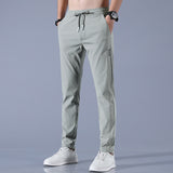 Summer Ice Silk Men's Stretch, Breathable Straight Sports Trousers