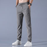 Summer Ice Silk Men's Stretch, Breathable Straight Sports Trousers