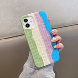 Woven Pattern Anti-fall Anti-slip Twist Liquid Glue Phone Case