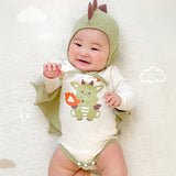 INS Style Fire-breathing Dragon Printing, Modeling Baby Rompers