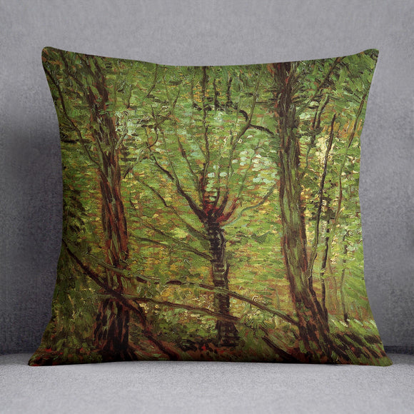 Trees and Undergrowth by Van Gogh Cushion