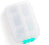 Travel Pill Organizer, 10 Grid Moisture Proof Pills Box for Pockets and Purses, Daily Portable Vitamin Medicine Container