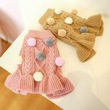 Pet Warm Skirt, Princess Ball Woolen Dress