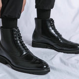 Men's Fashion, Thick Sole Mid Top Work Shoes