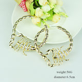 Alloy Diamond-studded Scorpion Earrings, Ear Accessories