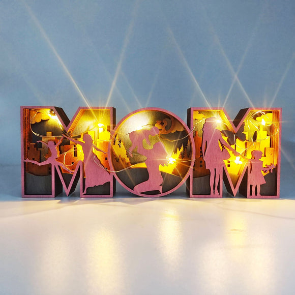 Mother's Day Father's Day, Wooden Creative Craft Decoration