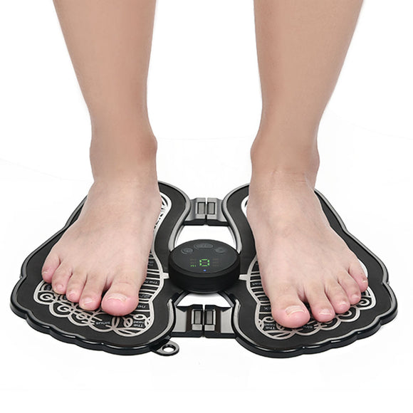 Rechargeable Foot Massage Instrument, Pedicure Foot Pad, EMS Pulse Feet Relaxation Massager