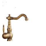 Deck Mounted Tap for Bathroom Sinks, Copper Water Mixer Crane Taps