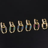 Bohemian Style Colorful Zircon Exaggerated Earrings