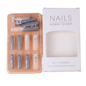 French Manicure Wear, French Cross, Fake Nails