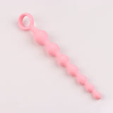 Silicone Butt Plug, Pull Beads Women's Anal Dilatation Device