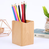 Wooden Pen Holder, Creative Office Supplies Desktop