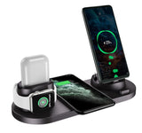 Wireless Charger for IPhone, Fast Charger for Phone or Watch, 6 in 1 Charging Dock Station