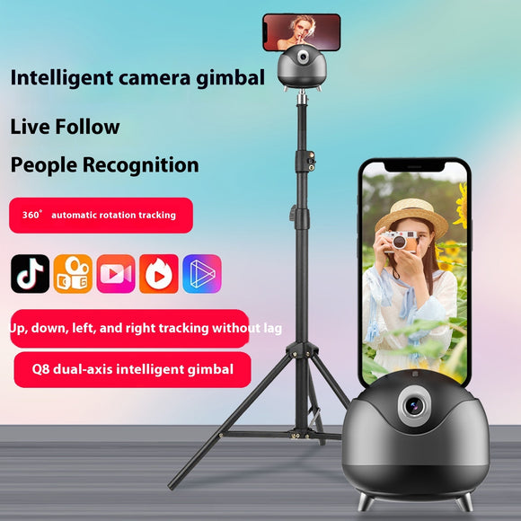 New Dual-axis Q8 Intelligent AI Face Recognition, Automatic Mobile Phone Tracking Head Stabilizer