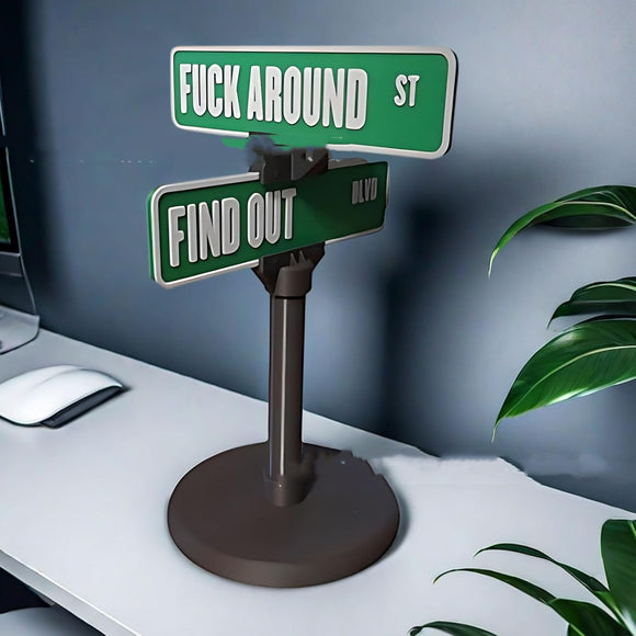 Find Out Street Sign, Desk Decoration