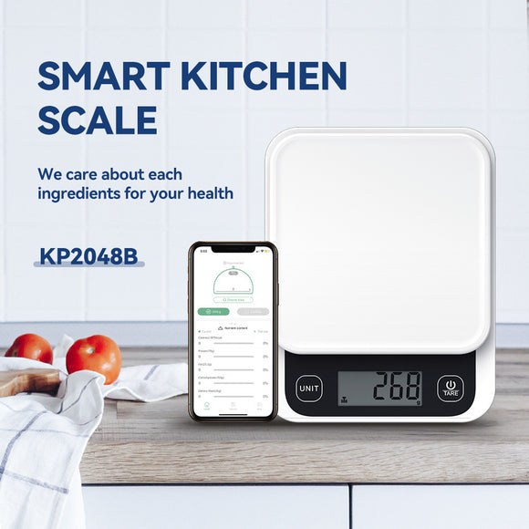 Smart Kitchen Device, Food Calories, Cook Bake Digital Scale with Nutrition Calculator App