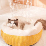 Durable Washable Cat Sofa Bed, Cozy Circular Kennel Calming Pet Basket, Kitten Puppy Crate Nest for Sleeping