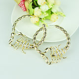 Alloy Diamond-studded Scorpion Earrings, Ear Accessories