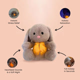 Breathing Rabbit Soothing Sensory Plush Toy that Relieves Anxiety, Breather for Newborns, Bunny Comforter to Conciliate Babies