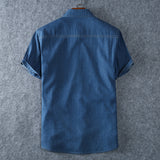 Men's Denim Short Sleeve Shirt