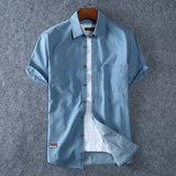 Men's Denim Short Sleeve Shirt