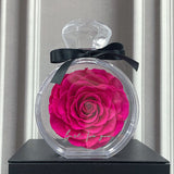 Natural Eternal Flower Ornaments, Transparent Cover Dried Rose Gift Box for Christmas New Year Valentine's Day, Home Decor