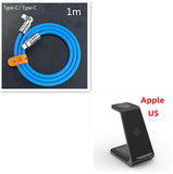 3 in 1 Fast Charging Station Wireless Charger Stand, Wireless Quick Charge Dock Phone Holder