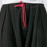 Fashion Bloomers, Cotton and Linen Pleated, Solid Color Trousers