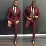 Formal Solid Color Two-piece Suit