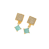 European and American Square Fashion Zircon Earrings