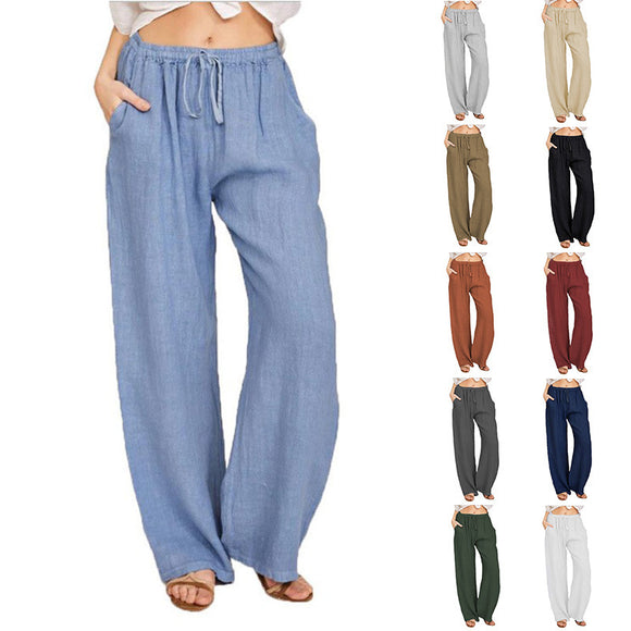 Women's Fashion, Loose Cotton Linen Casual Pants