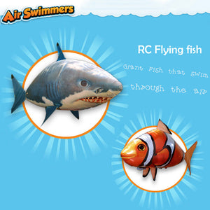 Remote Control Shark Toy, Swimming Fish Infrared RC Air Balloons, Inflatable Flying Air Plane Kids' Toys